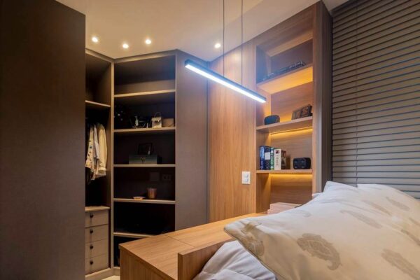 dormitório linen grigio e madeirado decorara