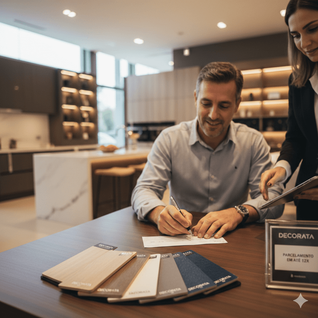 Cozinha planejada Decorata - pagamento parcelado compre móveis planejados com cheque
